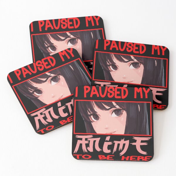 Item preview, I PAUSED MY ANIME TO BE HERE designed and sold by ShirtTotheMoon.