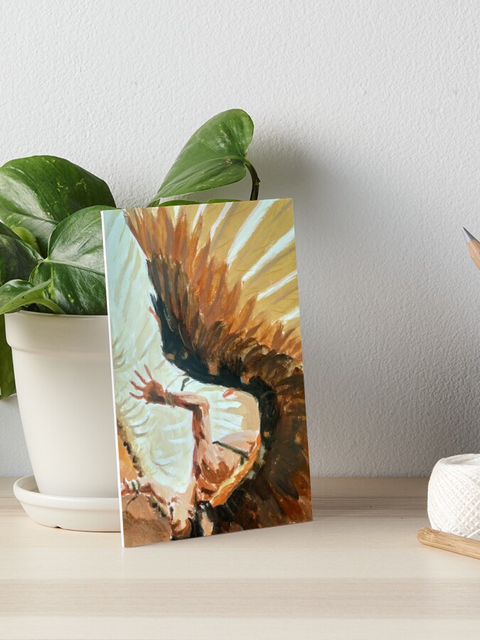 Icarus Falling Art Board Print for Sale by cresketchy