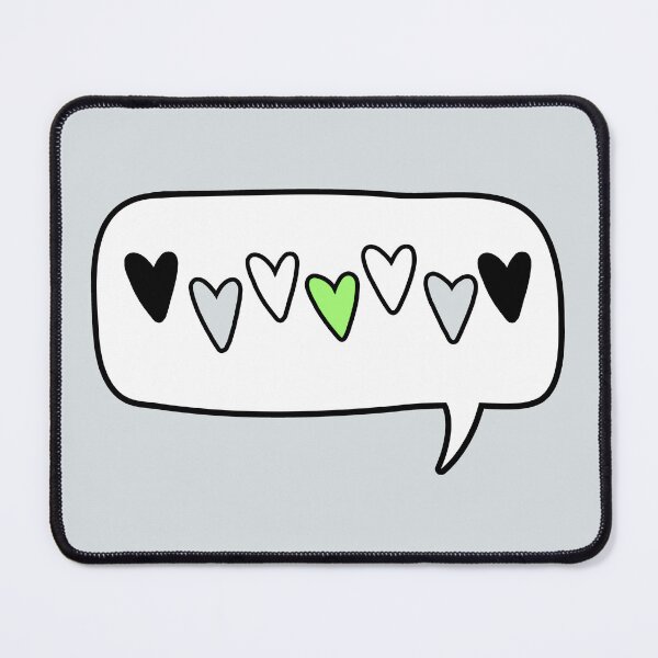 Item preview, Subtle Agender Pride Flag Hearts Speech Bubble Rainbow designed and sold by littlecornershop.