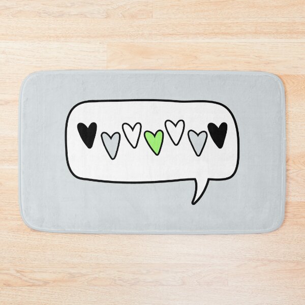 Item preview, Subtle Agender Pride Flag Hearts Speech Bubble Rainbow designed and sold by littlecornershop.