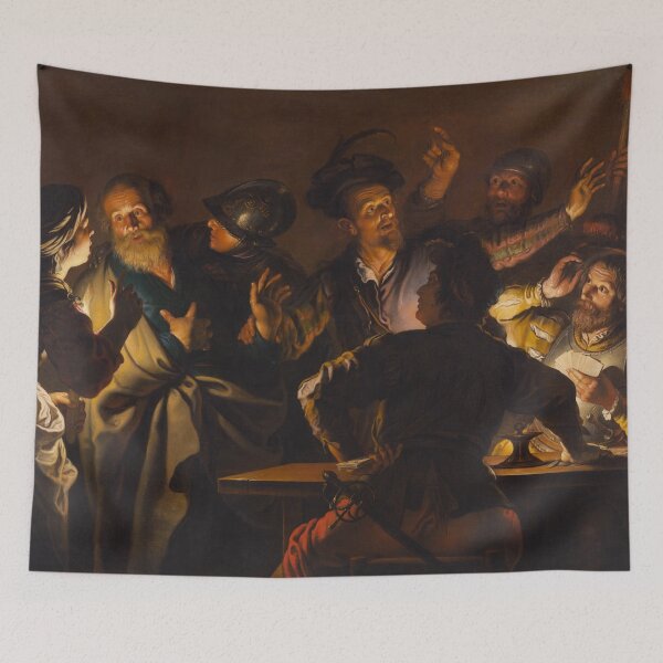 Item preview, The Denial of St. Peter | Gerard Seghers | 1623 Renaissance Gospel Biblical Art designed and sold by CJET.