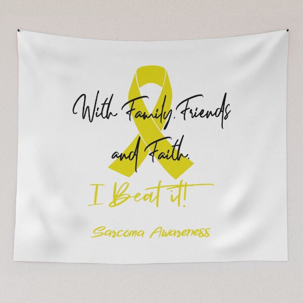 Item preview, Sarcoma Warrior - With Family, Friends, and Faith - I BEAT IT! designed and sold by Robbsyn.