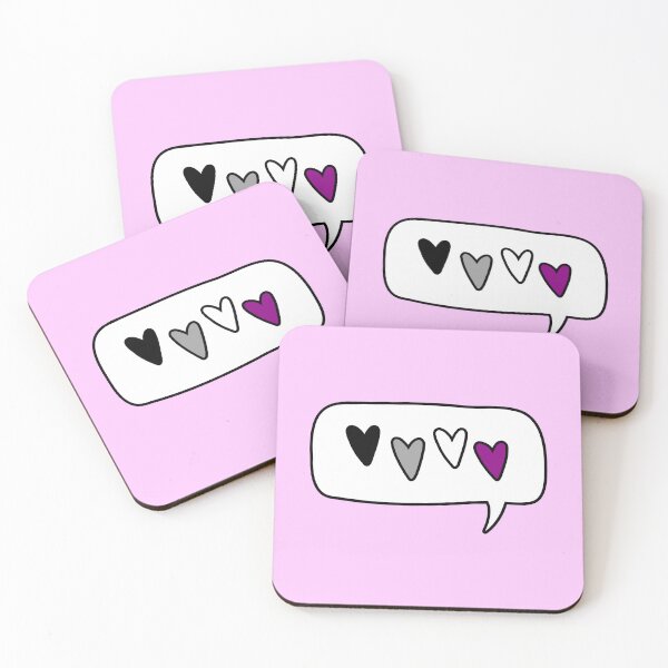 Item preview, Subtle Ace Pride Flag Hearts Speech Bubble designed and sold by littlecornershop.