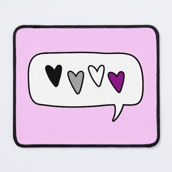 Item preview, Subtle Ace Pride Flag Hearts Speech Bubble designed and sold by littlecornershop.