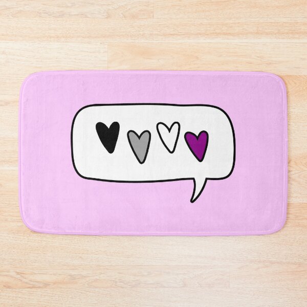 Item preview, Subtle Ace Pride Flag Hearts Speech Bubble designed and sold by littlecornershop.