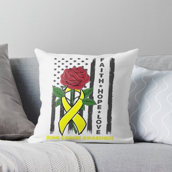 Item preview, Faith Hope Love Bone Cancer Awareness Amarican Flag designed and sold by Kohend.