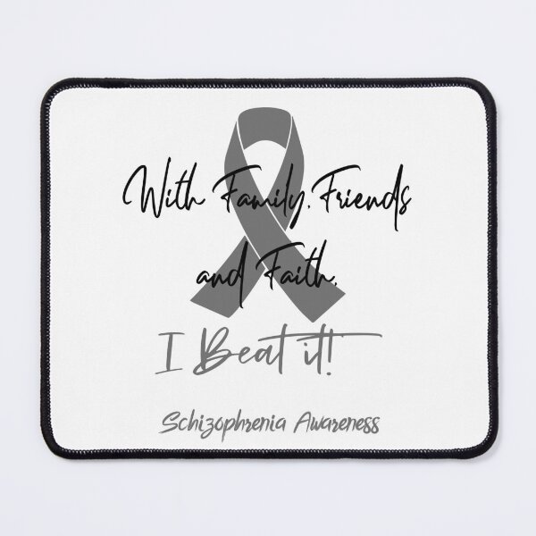 Item preview, Schizophrenia Warrior - With Family, Friends, and Faith - I BEAT IT! designed and sold by Robbsyn.