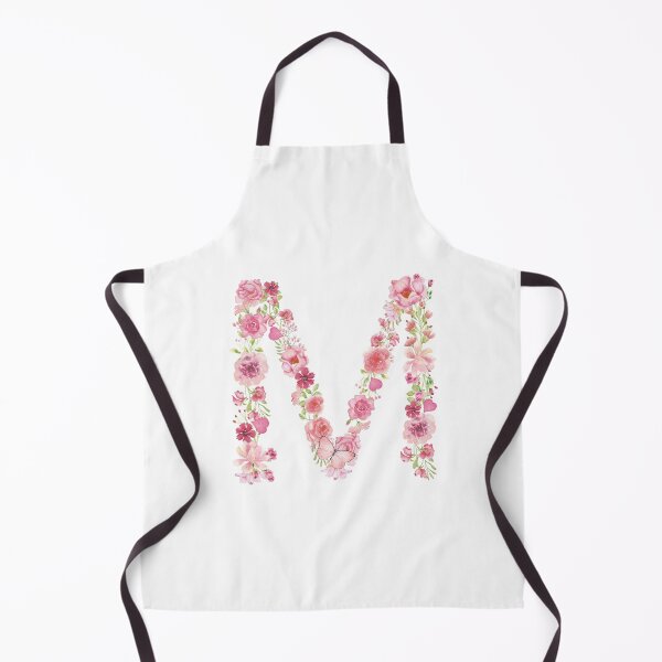 Item preview, Pink Watercolor Flower Monogram Letter M designed and sold by silviaol.