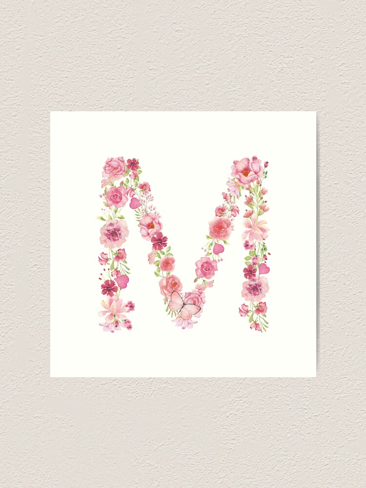 Pink M watercolor popular listing