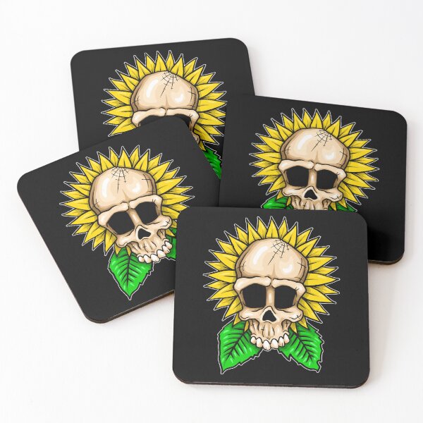 Item preview, Sunflower Skull Head designed and sold by LaughinBones.