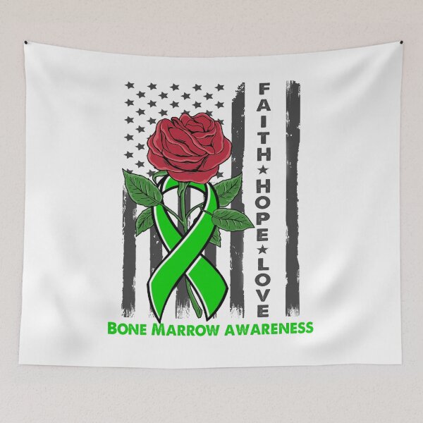 Item preview, Faith Hope Love Bone Marrow Awareness Amarican Flag designed and sold by Kohend.