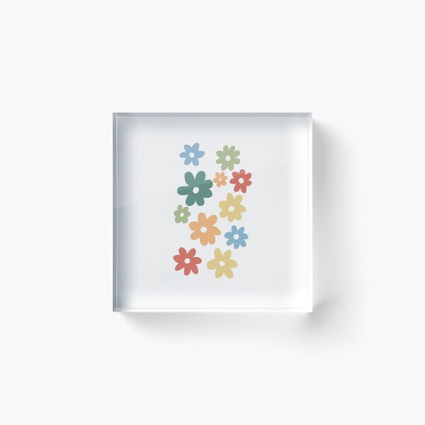 Flower Power Acrylic Block