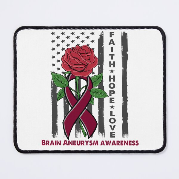 Item preview, Faith Hope Love Brain Aneurysm Awareness Amarican Flag designed and sold by Kohend.