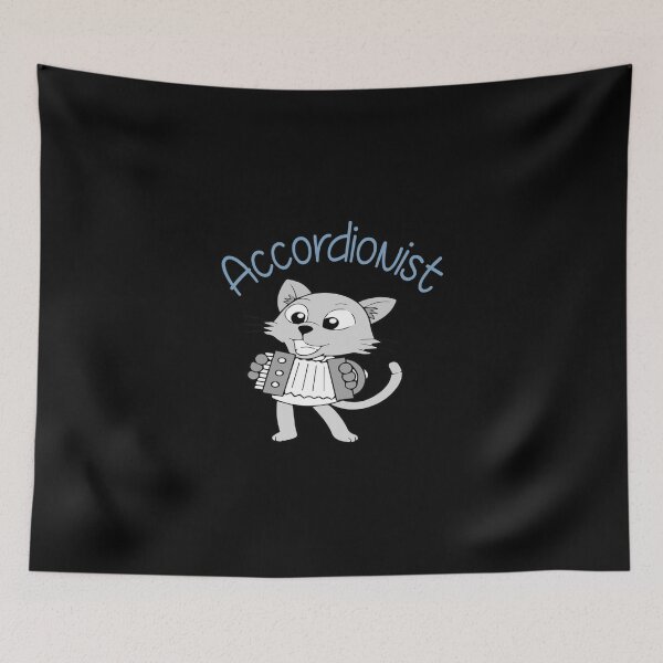 Item preview, Accordionist Cute Cat Accordionist Pullover Sweatshirt designed and sold by denissebla.