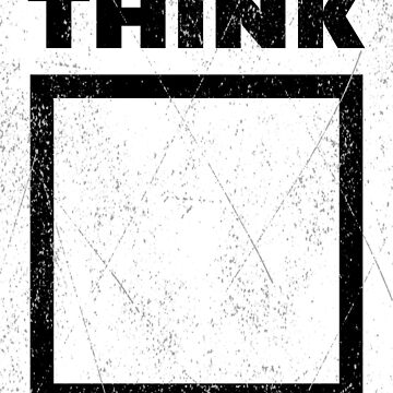 "Think Outside the Box Brain Teaser Puzzle Graphic (BLACK)" Poster for ...
