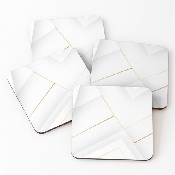 Item preview, Abstract Art White Golden  designed and sold by Tshirtstory.