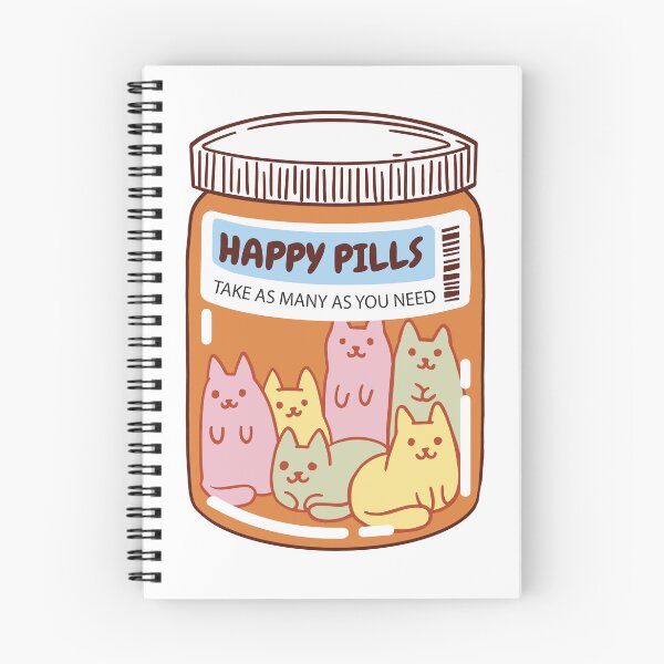 Item preview, Cute Cat Happy Pills designed and sold by CuteCrew.