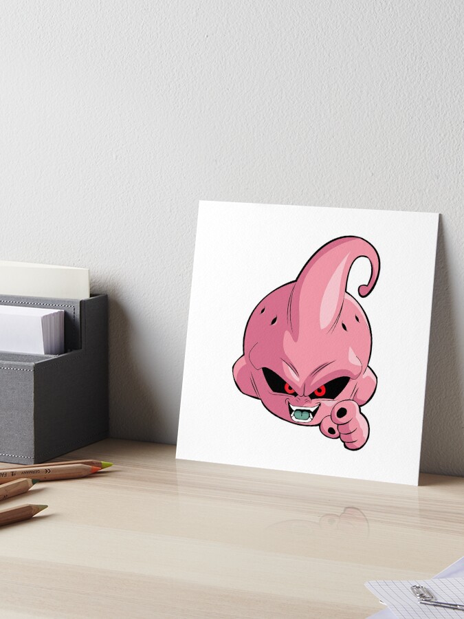 Kid buu Dragon Ball Z Face - Drawing DBZ Majin Buu Poster by eLedesign22