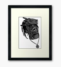 La Flame gray Framed Print