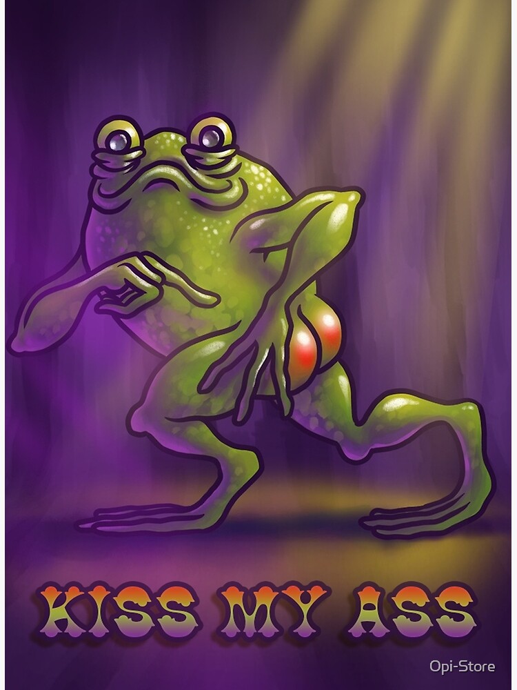 KissMy Butt Green Frog Funny Frog Zip Tote Bag