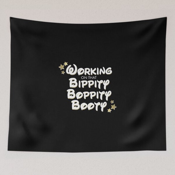 Artikelvorschau, Arbeiten an diesem Bippity Boppity Booty-Weiß Tailliertes T-Shirt mit V-Ausschnitt entworfen und verkauft von verarheaf9.