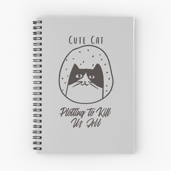 Item preview, Cute Cat is Plotting to Kill Us All Ironic Evil Cat Sketch Drawing designed and sold by IronicBGear.
