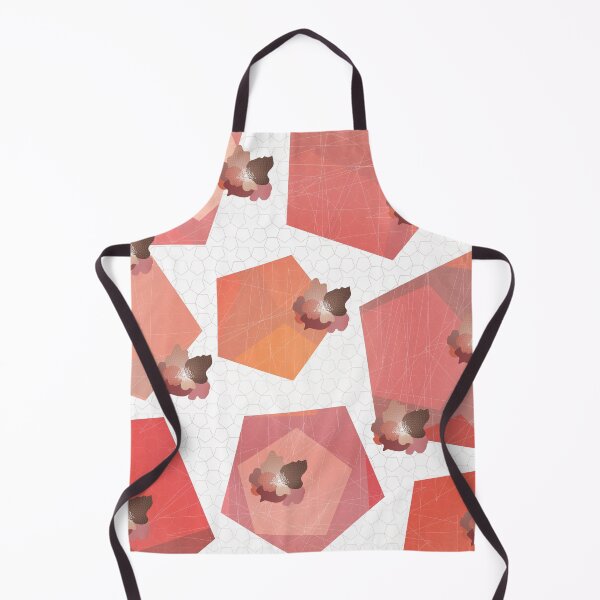 Item preview, geometric flowers - mocha peonies - pentagons designed and sold by tangerinedusk.