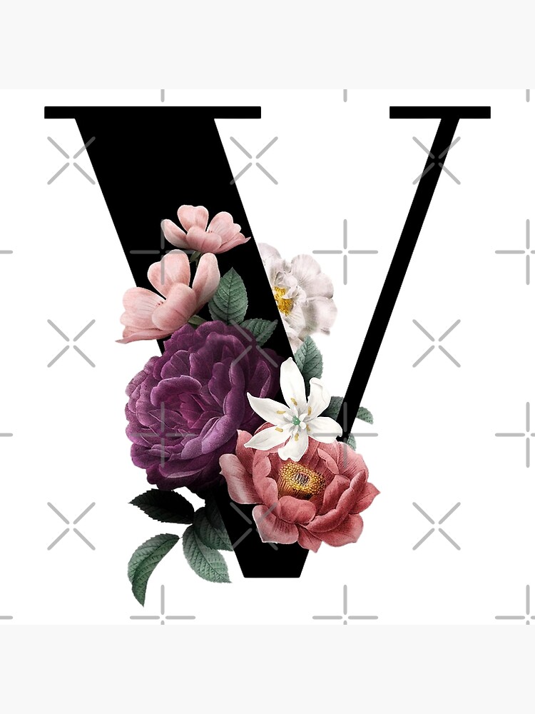 vintage flower monogram
