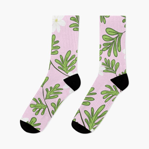 Item preview, Vintage White Flower Pattern With Monstera on Pink designed and sold by GraphicsClub.