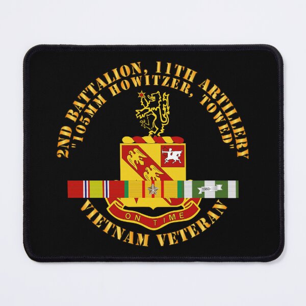 Item preview, Army - 2nd Battalion, 11th Artillery (105mm Howitzer, Towed) w VN SVC Ribbon X 300 designed and sold by Military Insignia Products.