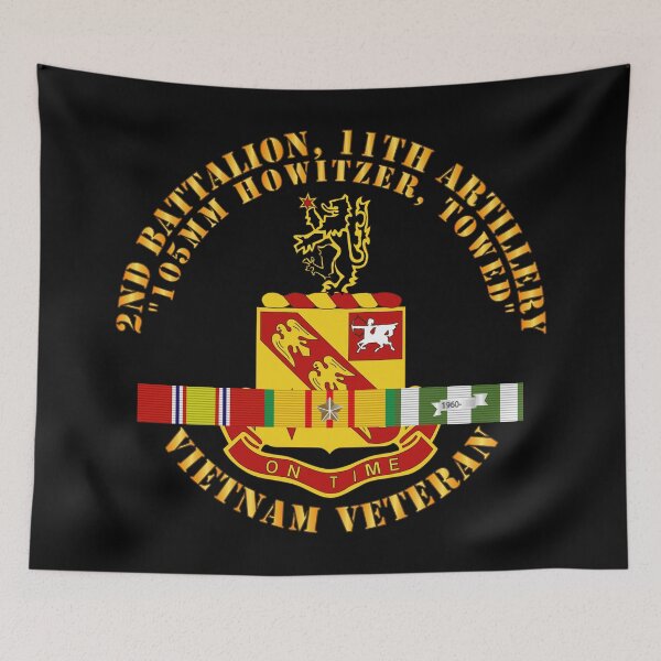 Item preview, Army - 2nd Battalion, 11th Artillery (105mm Howitzer, Towed) w VN SVC Ribbon X 300 designed and sold by Military Insignia Products.
