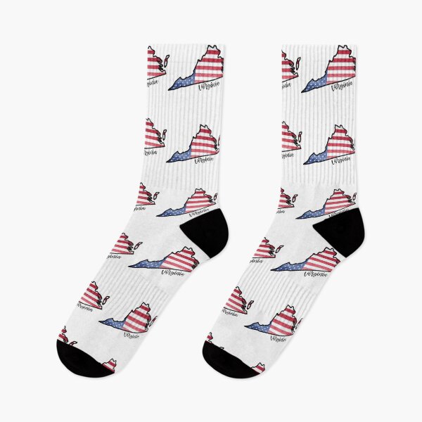 Item preview, Virginia State Outline with Patriotic USA American Flag designed and sold by Gsallicat.
