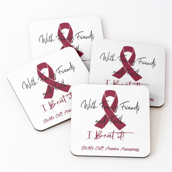 Item preview, Sickle Cell Anemia Warrior - With Family, Friends, and Faith - I BEAT IT! designed and sold by Robbsyn.
