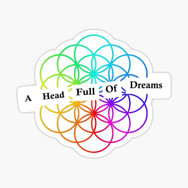 a head full of dreams Sticker