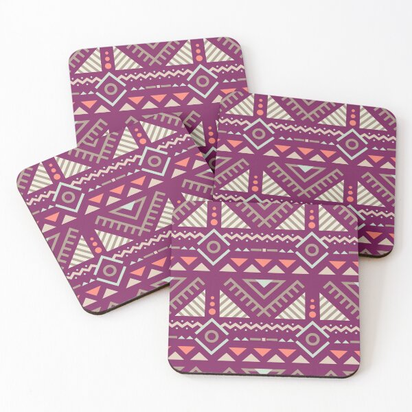 Item preview, Geometric Triangles Compilation in Rose Gold and Purple - Multicolor Boho Motif designed and sold by Yeldiz.
