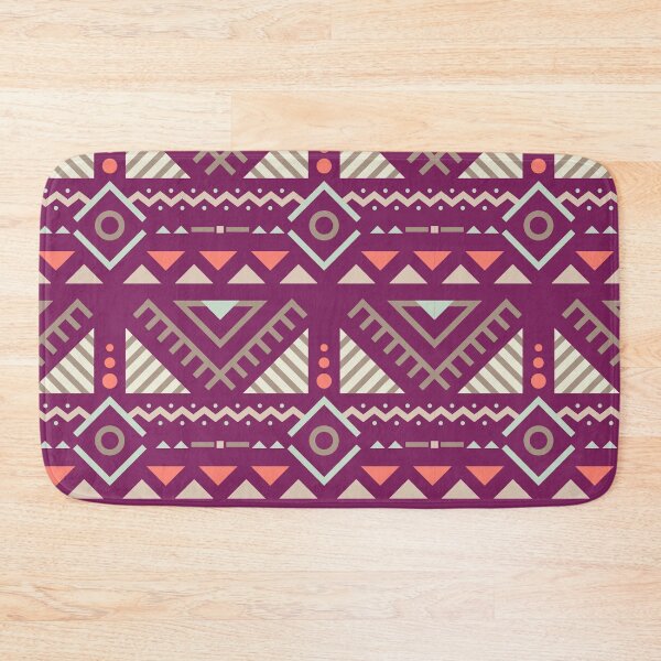 Item preview, Geometric Triangles Compilation in Rose Gold and Purple - Multicolor Boho Motif designed and sold by Yeldiz.