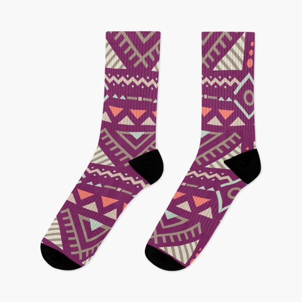 Item preview, Geometric Triangles Compilation in Rose Gold and Purple - Multicolor Boho Motif designed and sold by Yeldiz.