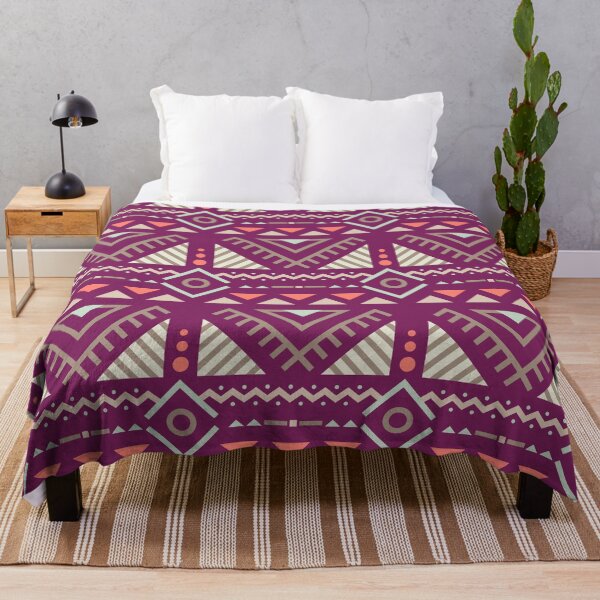 Item preview, Geometric Triangles Compilation in Rose Gold and Purple - Multicolor Boho Motif designed and sold by Yeldiz.