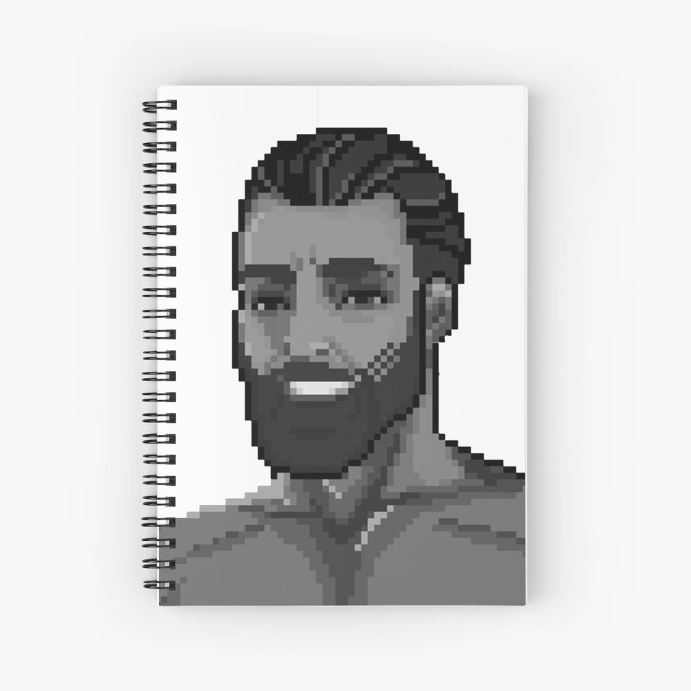 Giga chad, pepe chad, virgin set Spiral Notebook for Sale by T-Look