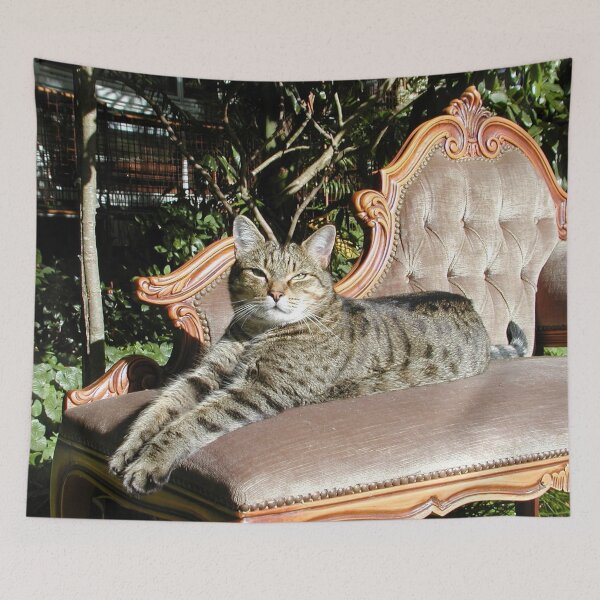 Item preview, King Tiggy The Cat on His Throne designed and sold by MottoDigging.
