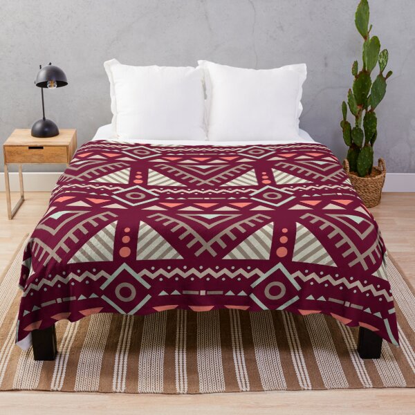 Item preview, Geometric Triangles Compilation in Rose Gold and Purple - Multicolor Boho Motif designed and sold by Yeldiz.