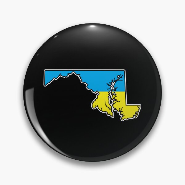 Item preview, Maryland State Shape with Ukrainian Flag for Ukrainians in Maryland and Marylanders who support Ukraine. designed and sold by MarylandStyle.