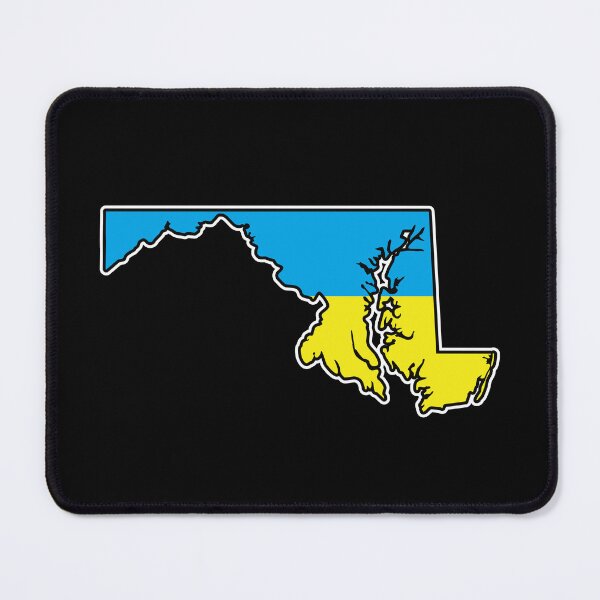 Item preview, Maryland State Shape with Ukrainian Flag for Ukrainians in Maryland and Marylanders who support Ukraine. designed and sold by MarylandStyle.