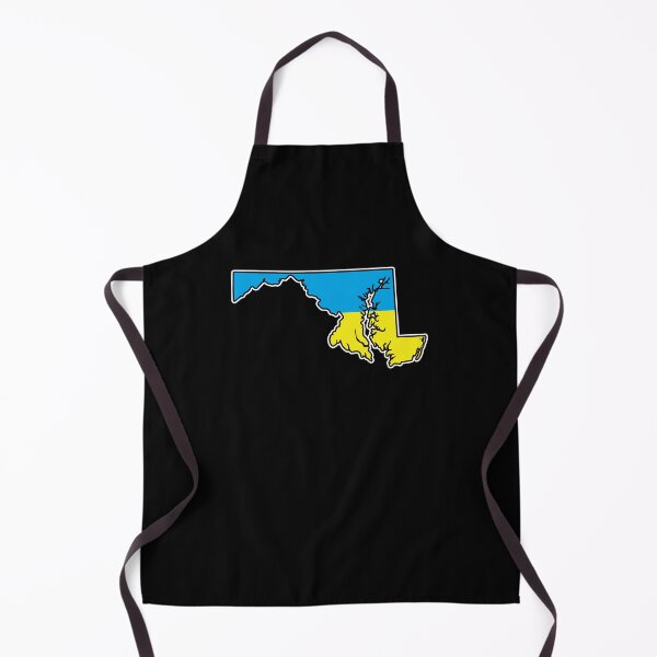 Item preview, Maryland State Shape with Ukrainian Flag for Ukrainians in Maryland and Marylanders who support Ukraine. designed and sold by MarylandStyle.
