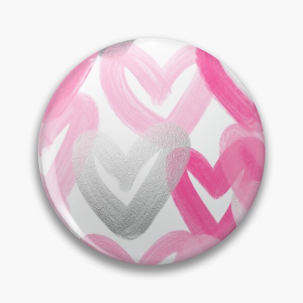 Item preview, pink And silver heart abstract designed and sold by mollsdesignss.