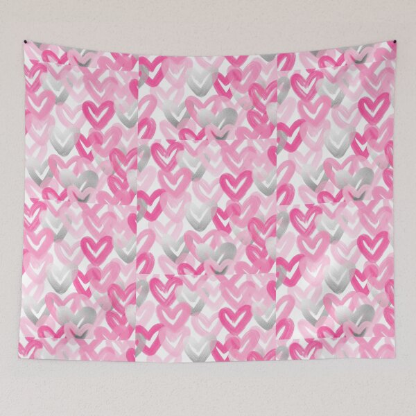 Item preview, pink And silver heart abstract designed and sold by mollsdesignss.