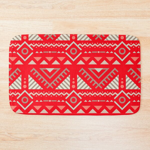 Item preview, Geometric Triangles Compilation in Rose Gold and Red - Multicolor Boho Motif designed and sold by Yeldiz.