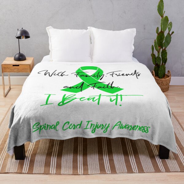 Item preview, Spinal Cord Injury Warrior - With Family, Friends, and Faith - I BEAT IT! designed and sold by Robbsyn.