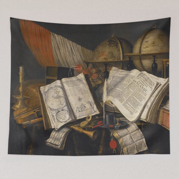 Item preview, Vanitas Still Life with Globes | Edwaert Collier | 1662 Renaissance Art designed and sold by CJET.
