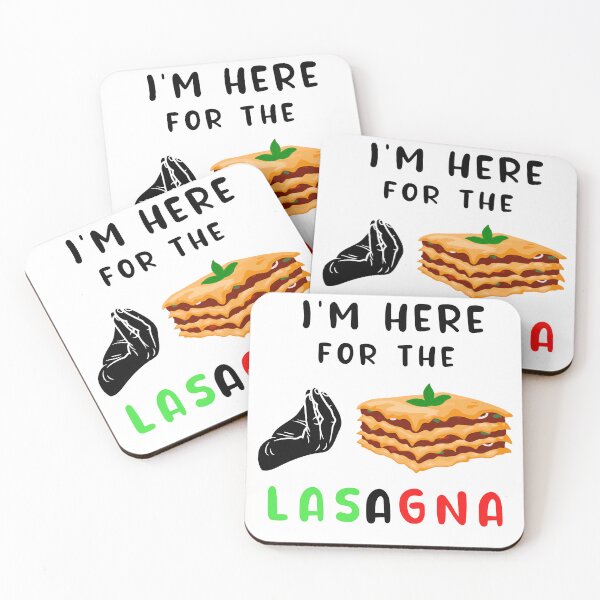 Item preview,  Funny I'm just here for the lasagna, funny italian, lasagna lover designed and sold by POPLIN ⭐ ⭐ ⭐ ⭐ ⭐.